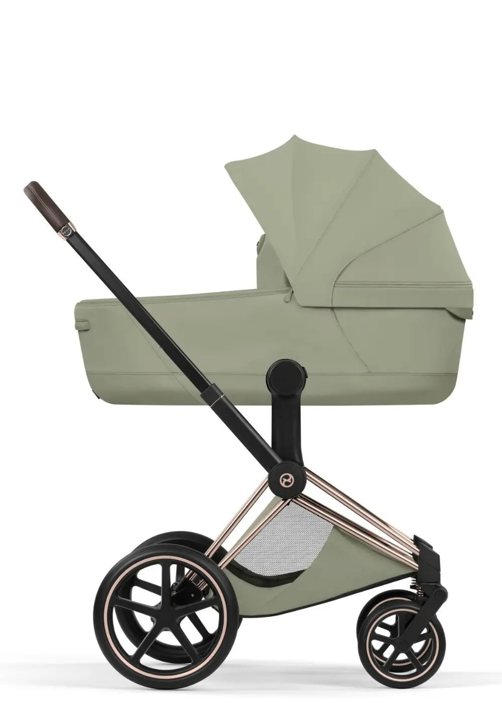 Cybex Kinderwagen-Set 'Priam Style' Sage Green (Frame Roségold)