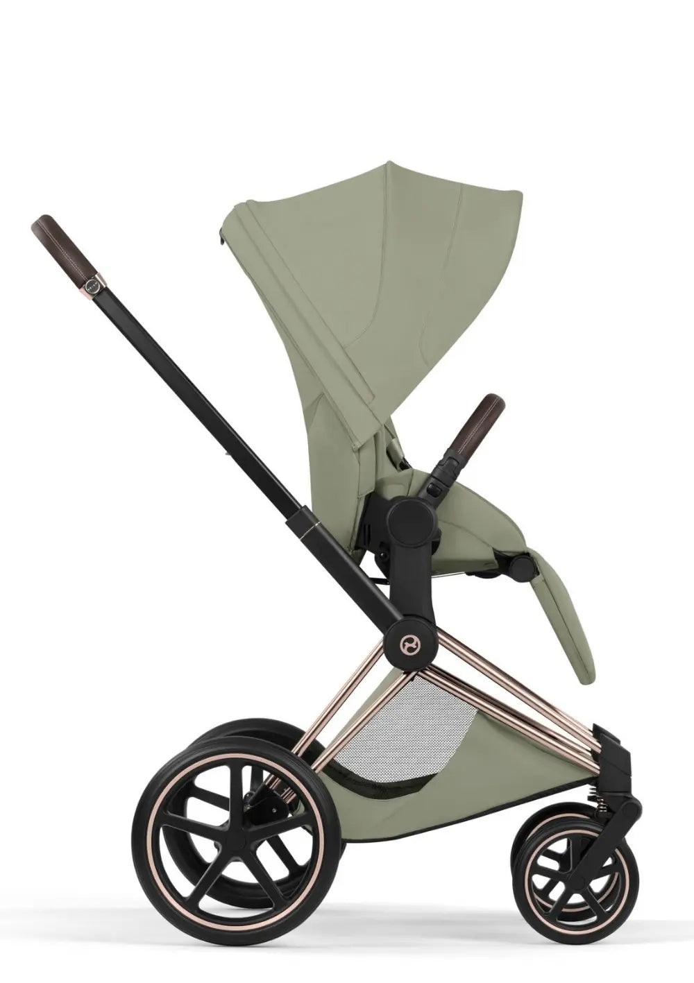 Cybex Kinderwagen-Set 'Priam Style' Sage Green (Frame Roségold)