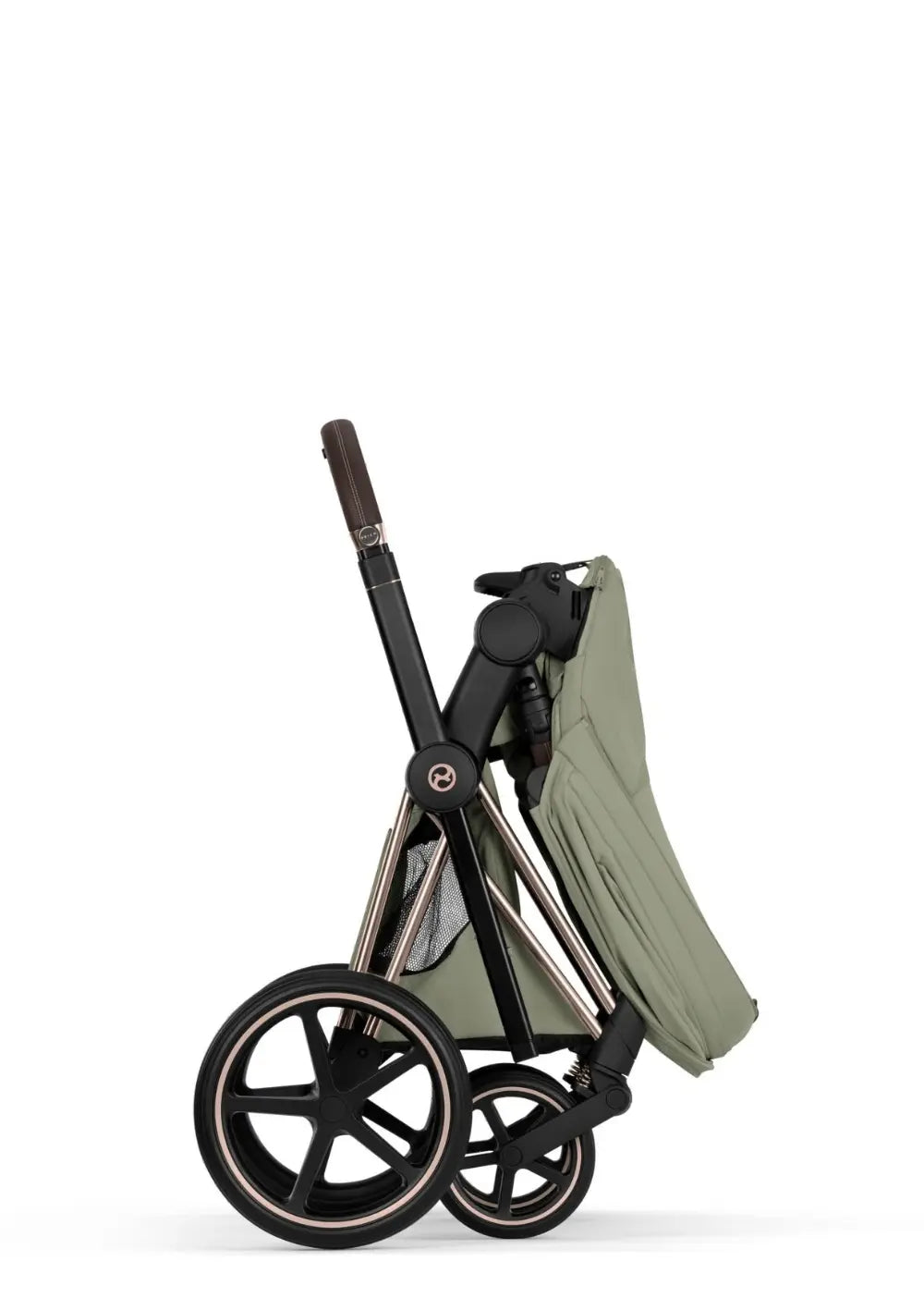 Cybex Kinderwagen-Set 'Priam Style' Sage Green (Frame Roségold)
