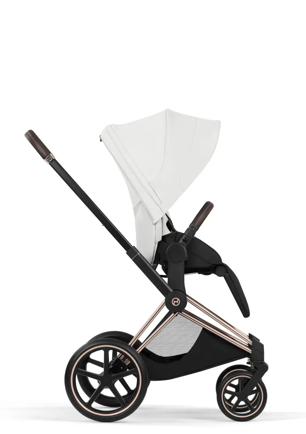 Cybex Kinderwagen-Set 'Priam Style' Off White / Gestell Roségold