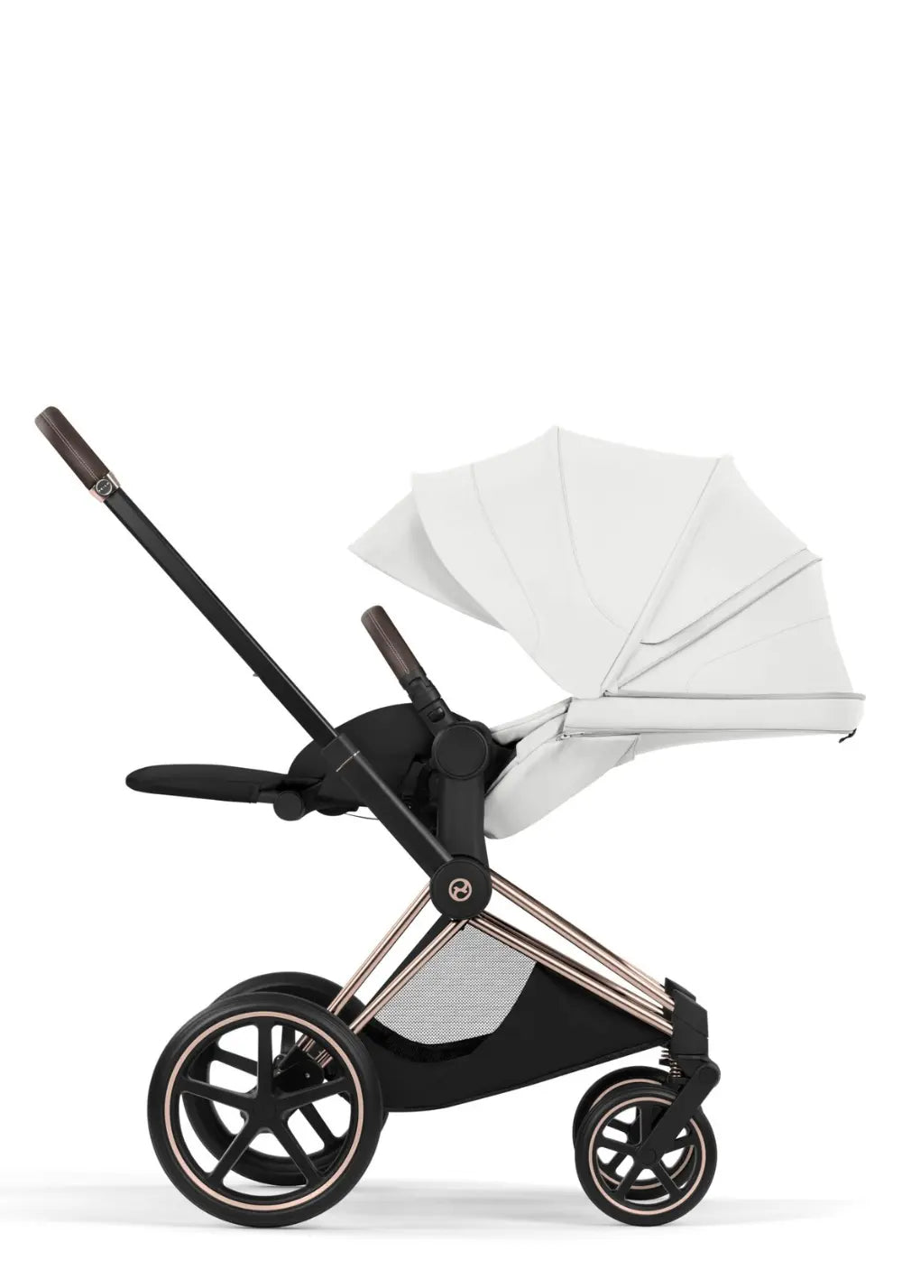 Cybex Kinderwagen-Set 'Priam Style' Off White / Gestell Roségold