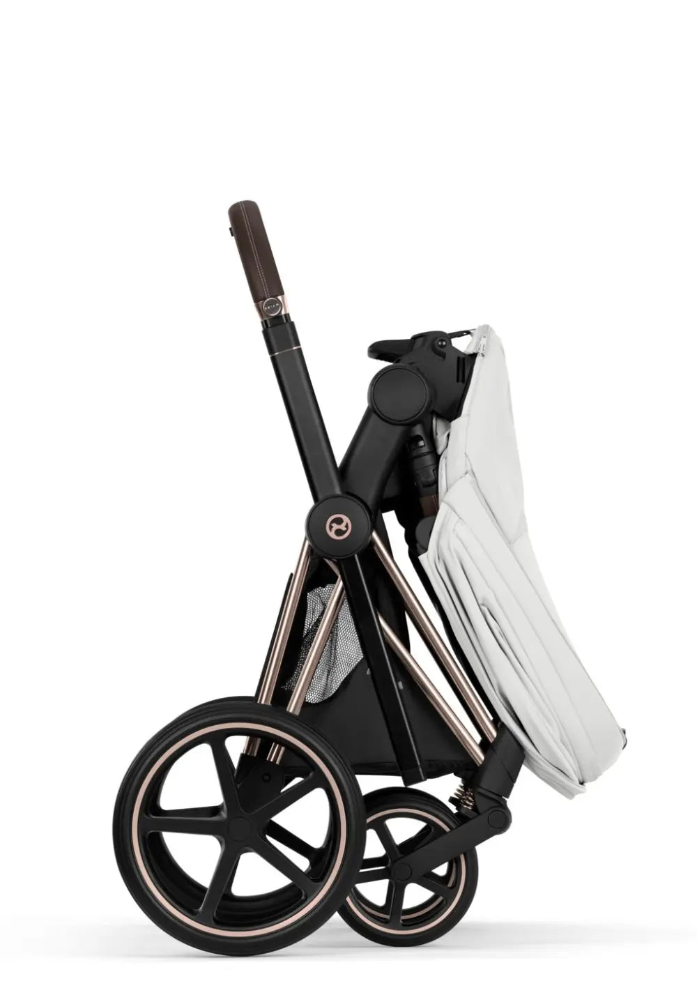 Cybex Kinderwagen-Set 'Priam Style' Off White / Gestell Roségold