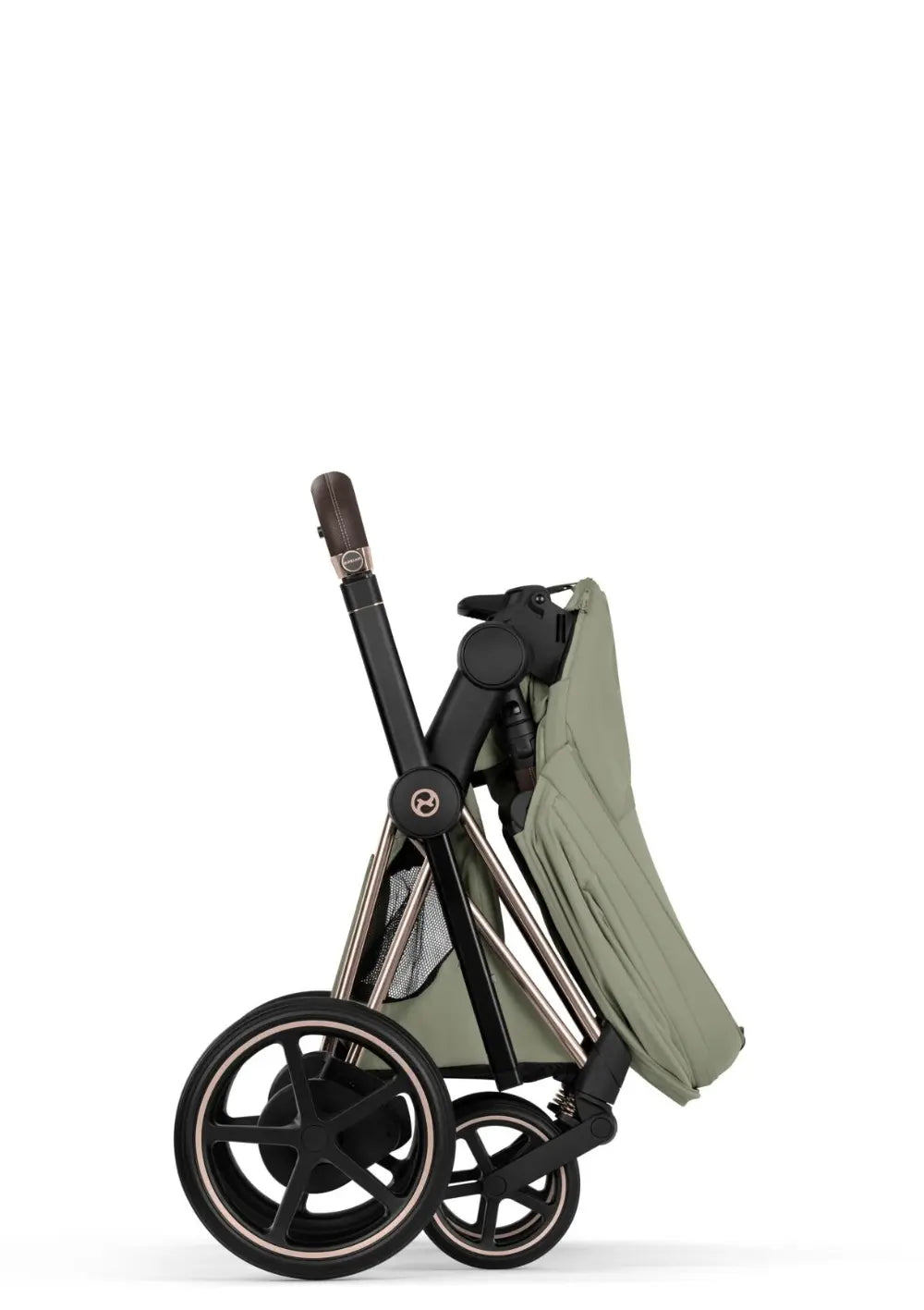 Cybex Kinderwagen-Set 'e-Priam Style' Sage Green (Frame Roségold)