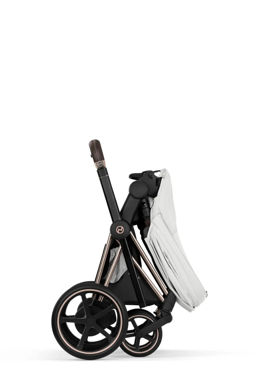 Cybex Kinderwagen-Set 'e-Priam Style' Off White / Gestell Roségold