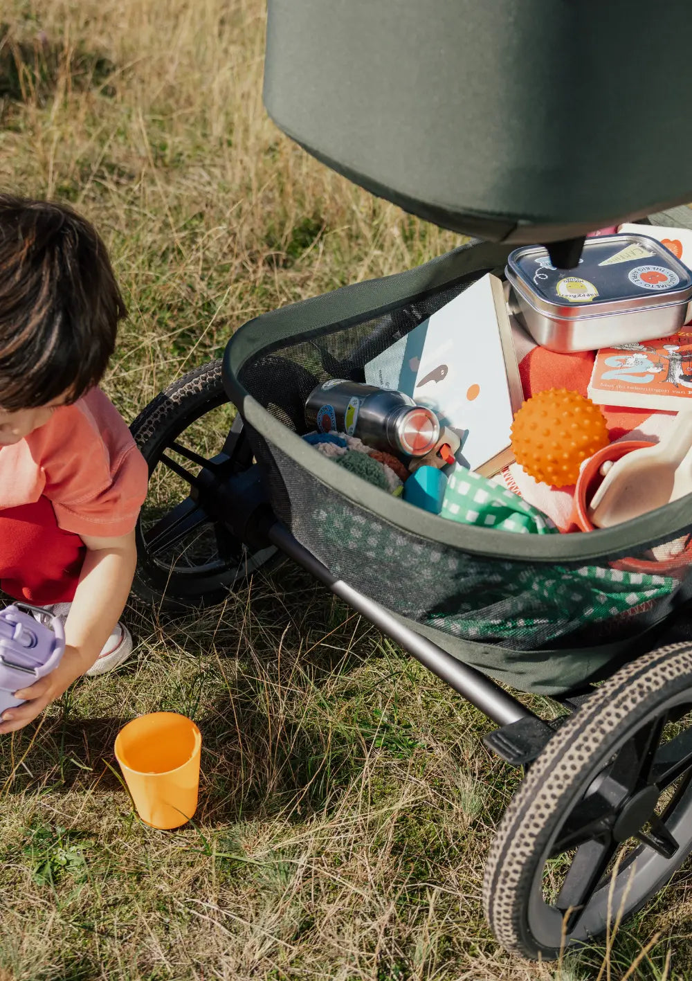 Joolz Kinderwagen-Set 'Geo5' Single Forest Green mit extra großem Staukorb