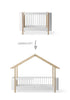 Umbauset für 'Wood Mini+' Babybett zum Hausbett Weiß/Eiche