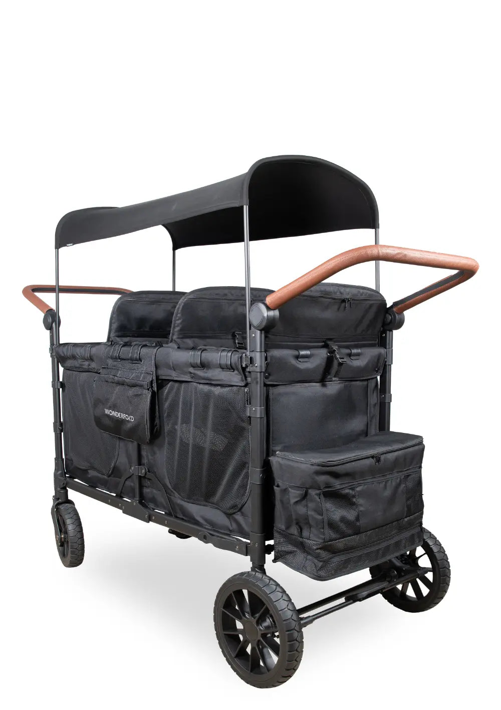 WonderFold W6 Luxe Pro Kinderwagen 6-Sitzer Jet Black