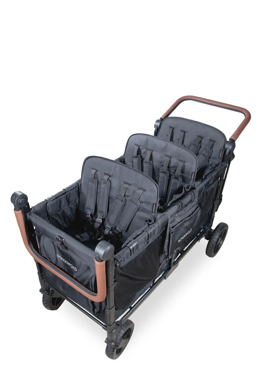 WonderFold W6 Luxe Pro Kinderwagen 6-Sitzer Jet Black
