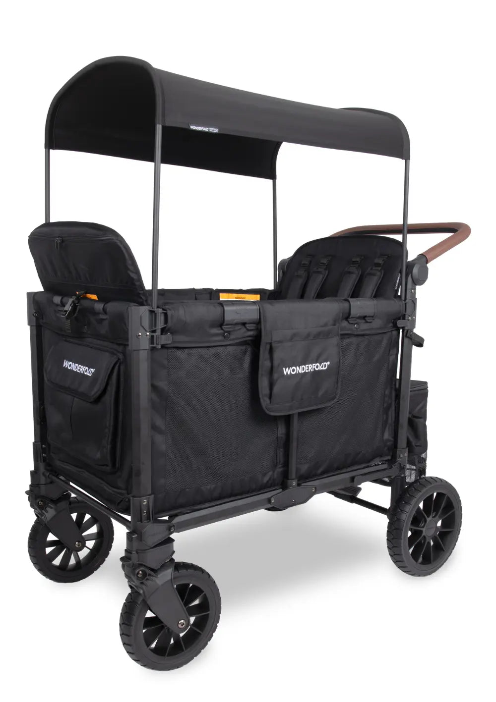 WonderFold W4 Luxe Pro Kinderwagen 4-Sitzer Jet Black