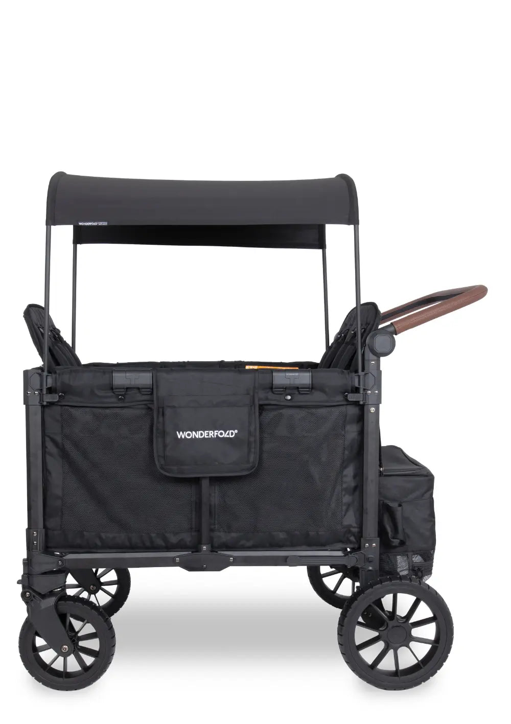 WonderFold W4 Luxe Pro Kinderwagen 4-Sitzer Jet Black
