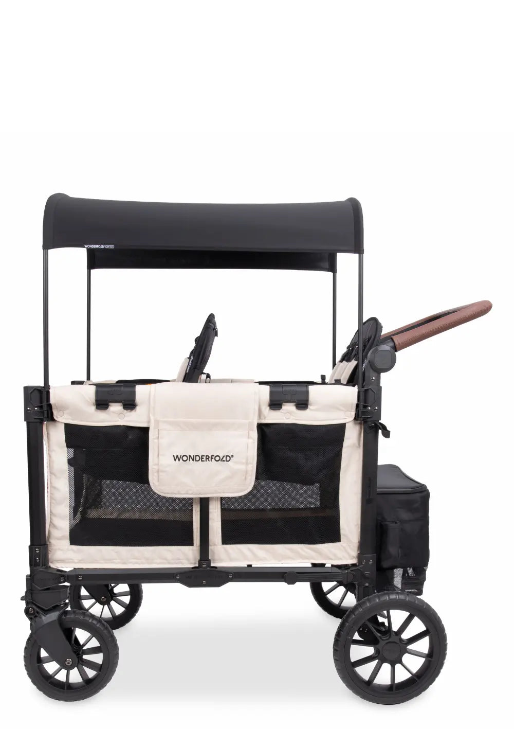 WonderFold W4 Luxe Pro Kinderwagen 4-Sitzer Sandy Beige