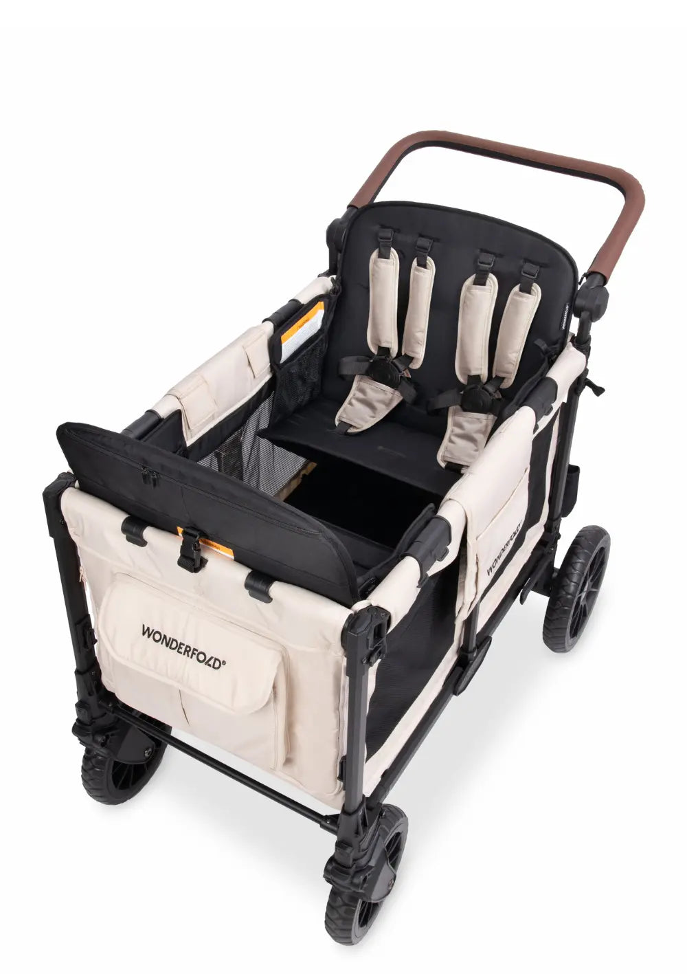 WonderFold W4 Luxe Pro Kinderwagen 4-Sitzer Sandy Beige