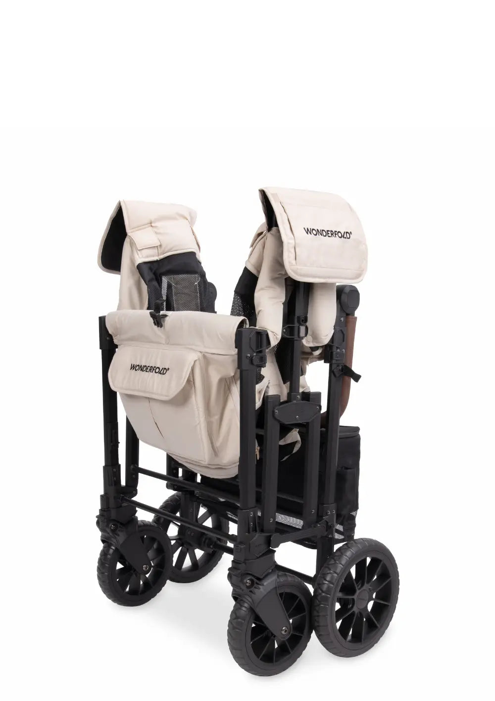 WonderFold W4 Luxe Pro Kinderwagen 4-Sitzer Sandy Beige