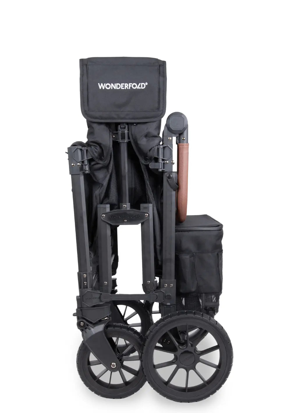 WonderFold W2 Luxe Pro Kinderwagen 2-Sitzer Jet Black