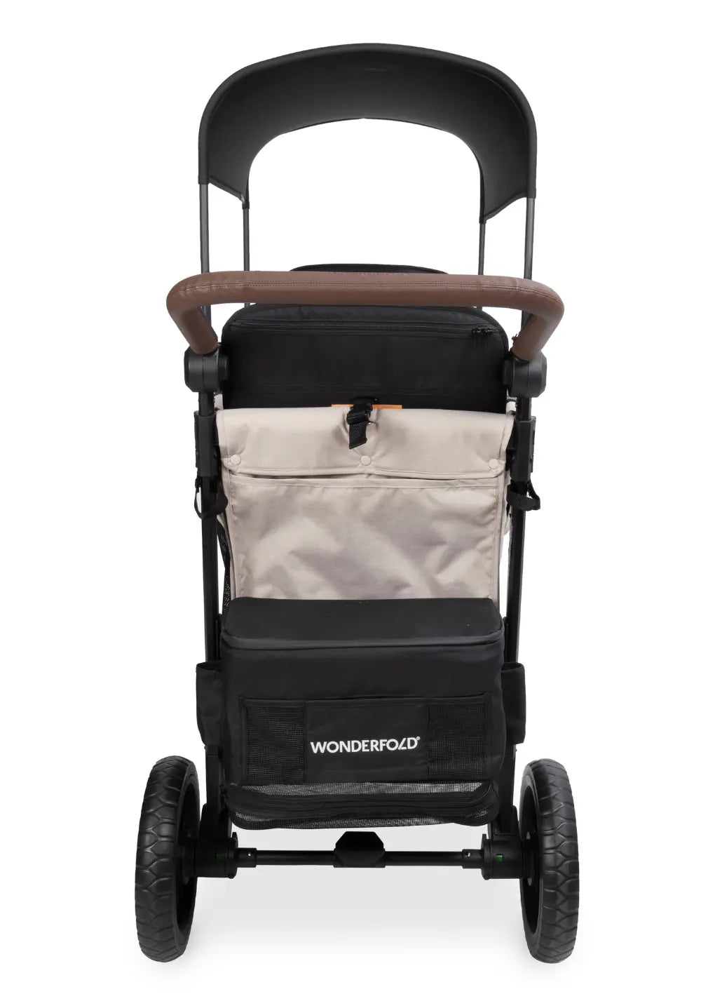 WonderFold W2 Luxe Pro Kinderwagen 2-Sitzer Sandy Beige
