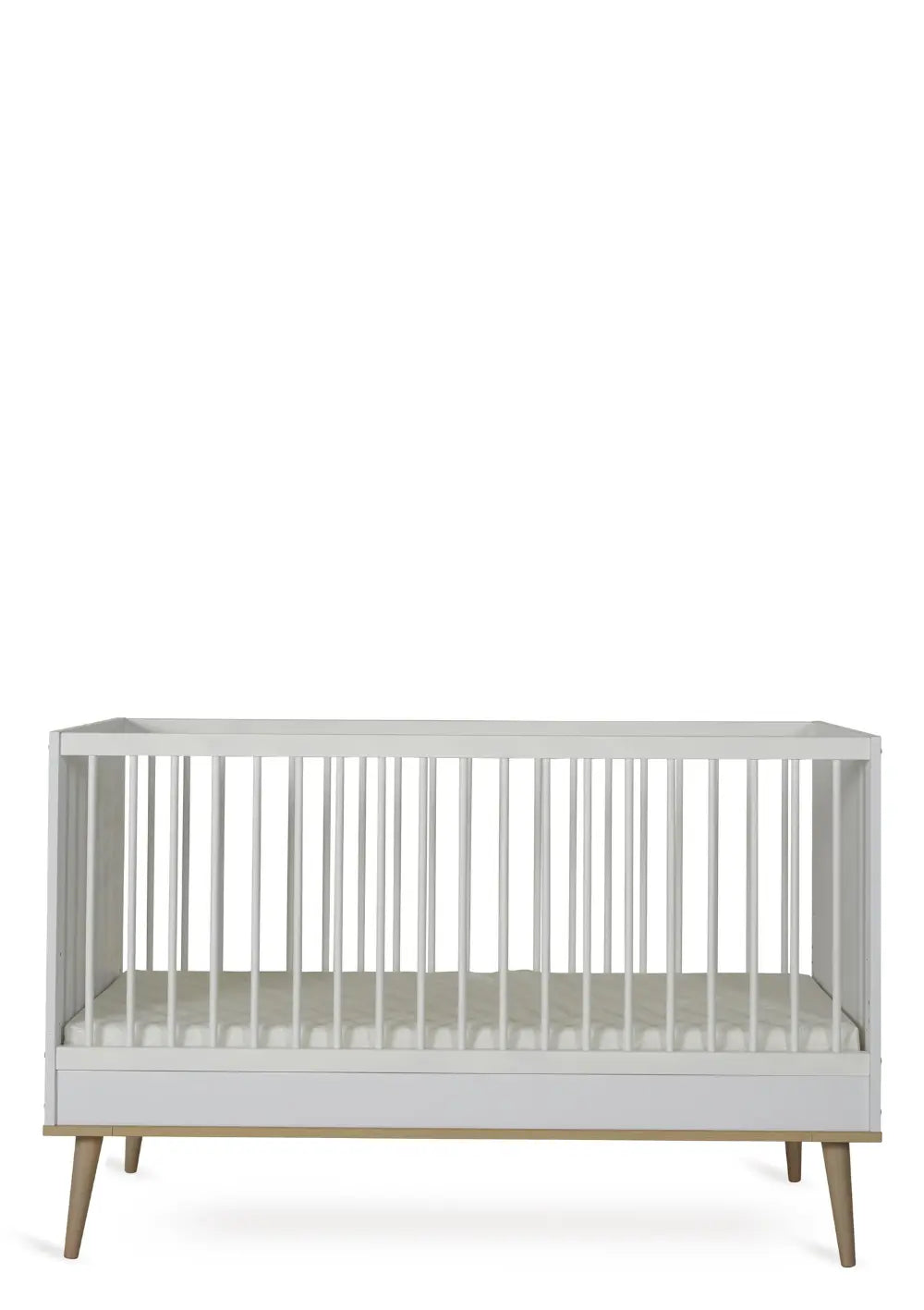 Quax 2-in-1 Bett 'Flow' Weiß 140 x 70 cm  mit Matratze