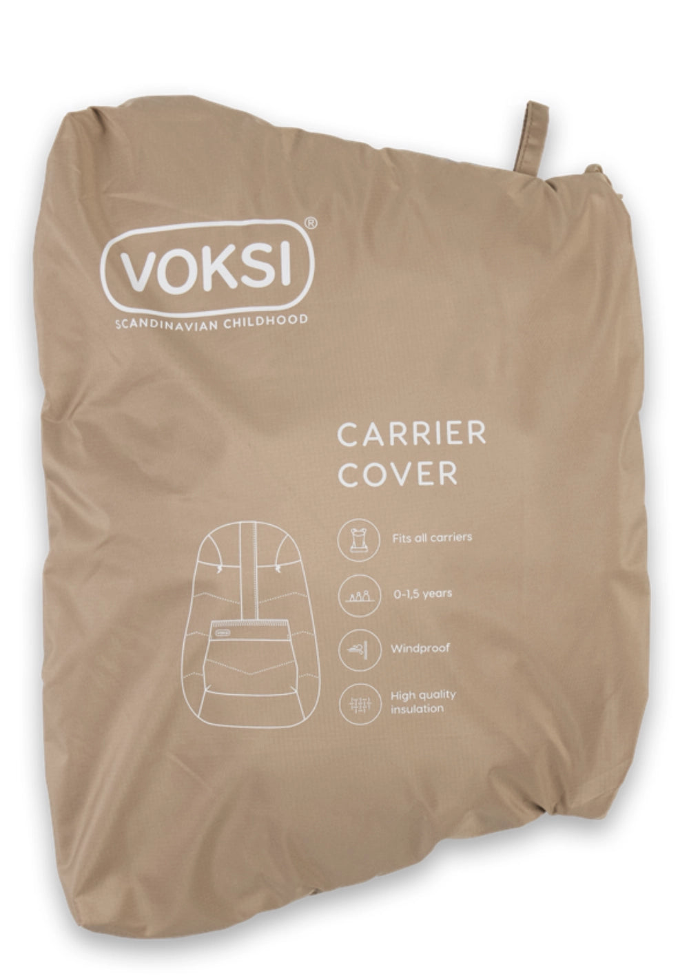 Voksi Cover für Babytrage Dark Sand