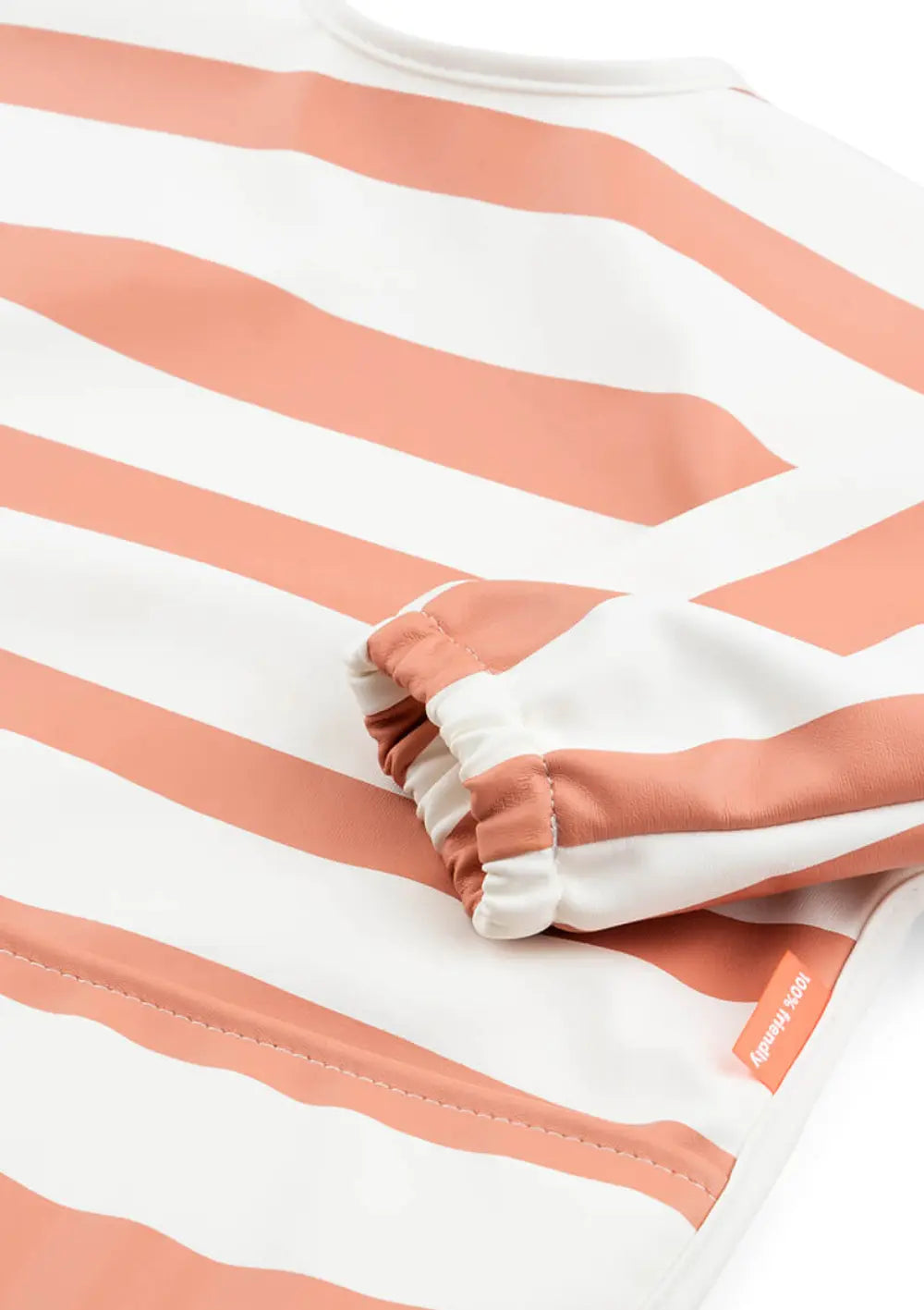 Done by Deer Langarm-Lätzchen Stripes papaya
