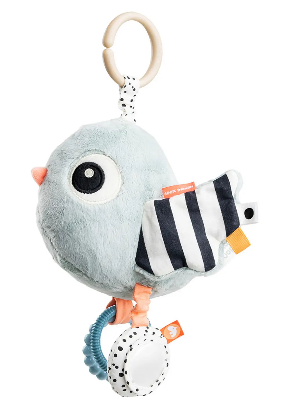 Done by Deer Spielzeuganhänger 'Birdee' blau