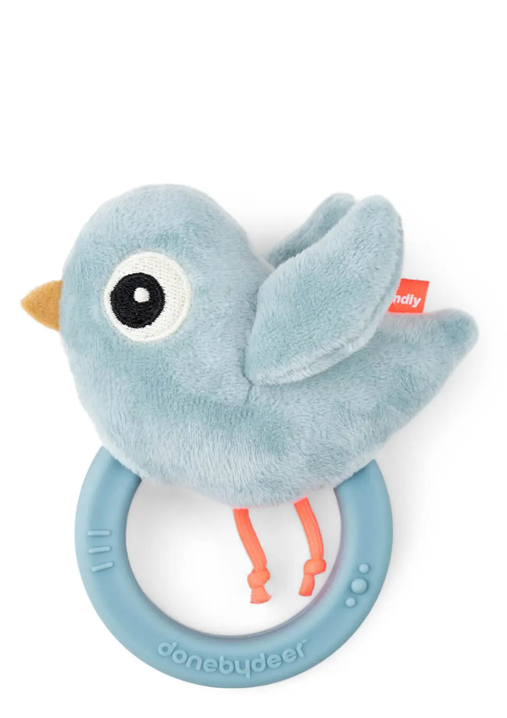 Done by Deer Rassel mit Beißring 'Birdee' blau