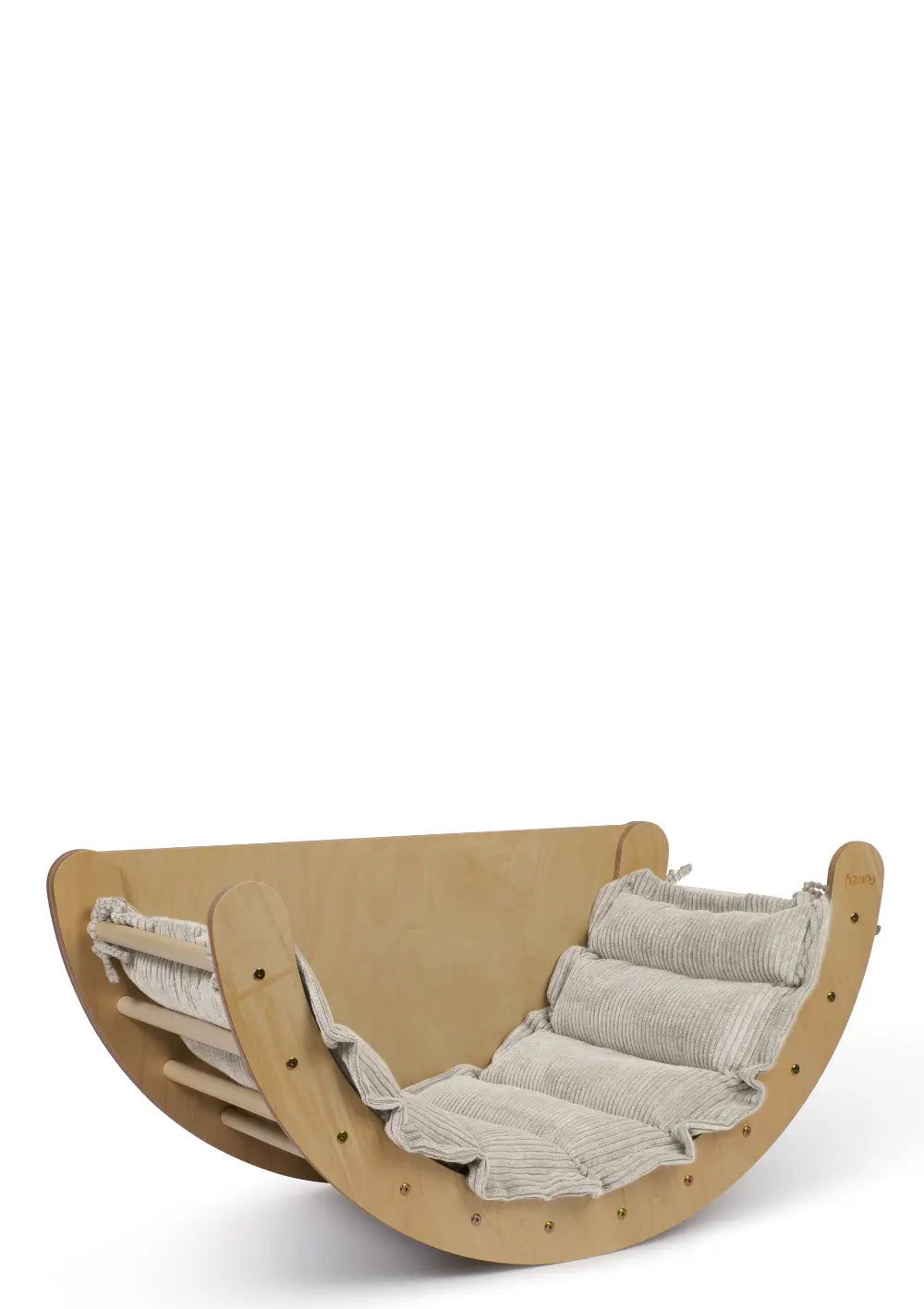 Funzy Kletterbogen & Kissen Set Birke Natur Cord Creme Beige