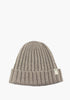 Merino Babymütze gerippt beige